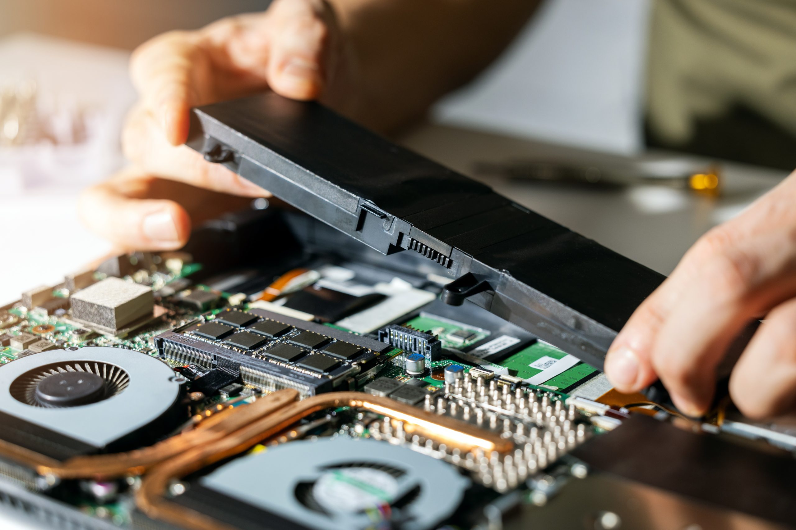 Laptop battery replacement performed by a professional in Denver. denver-laptop-battery-replacement.jpg